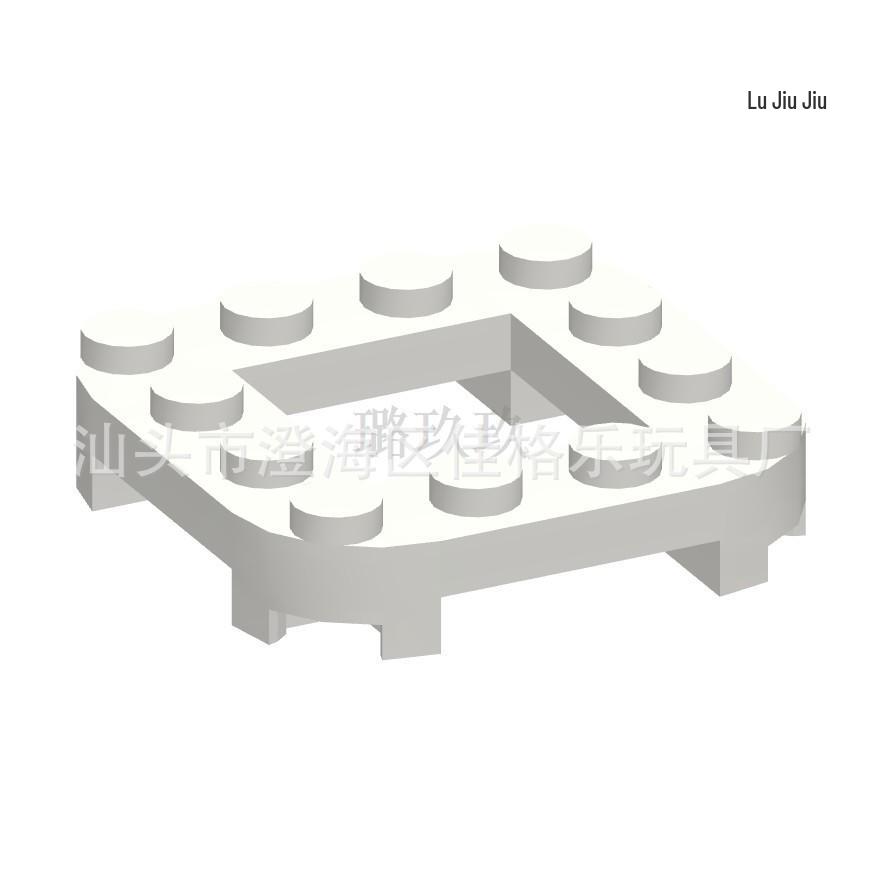 Cross-Border MOC Building Blocks: Compatible 4x4x2/3 Round Corner with 2x2 Hollow Plate - Min 50G Order