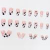 Trendy Nude Cow Print Medium Ballet Nails - Transparent, High-End, Wearable, Simple, Hot-Selling Design