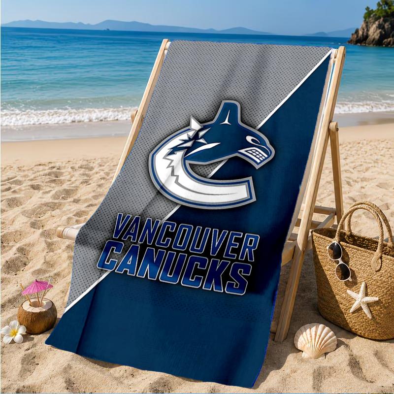 Hockey Team Vancouver-Canucks Beach Towel, Super Soft Microfiber, Perfect Gift for Her/Him, Birthday, for Pool, Beach, Travel, Decor Beach Party