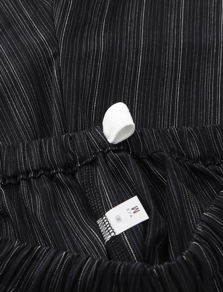 Kaituck Family Suimin Care Japanese-Made Men's Pajamas, 100% Cotton, Dyed Shijira Fabric, Black, Navy, Spring, Summer, Fall, M, L, LL (LL, Black (Shir