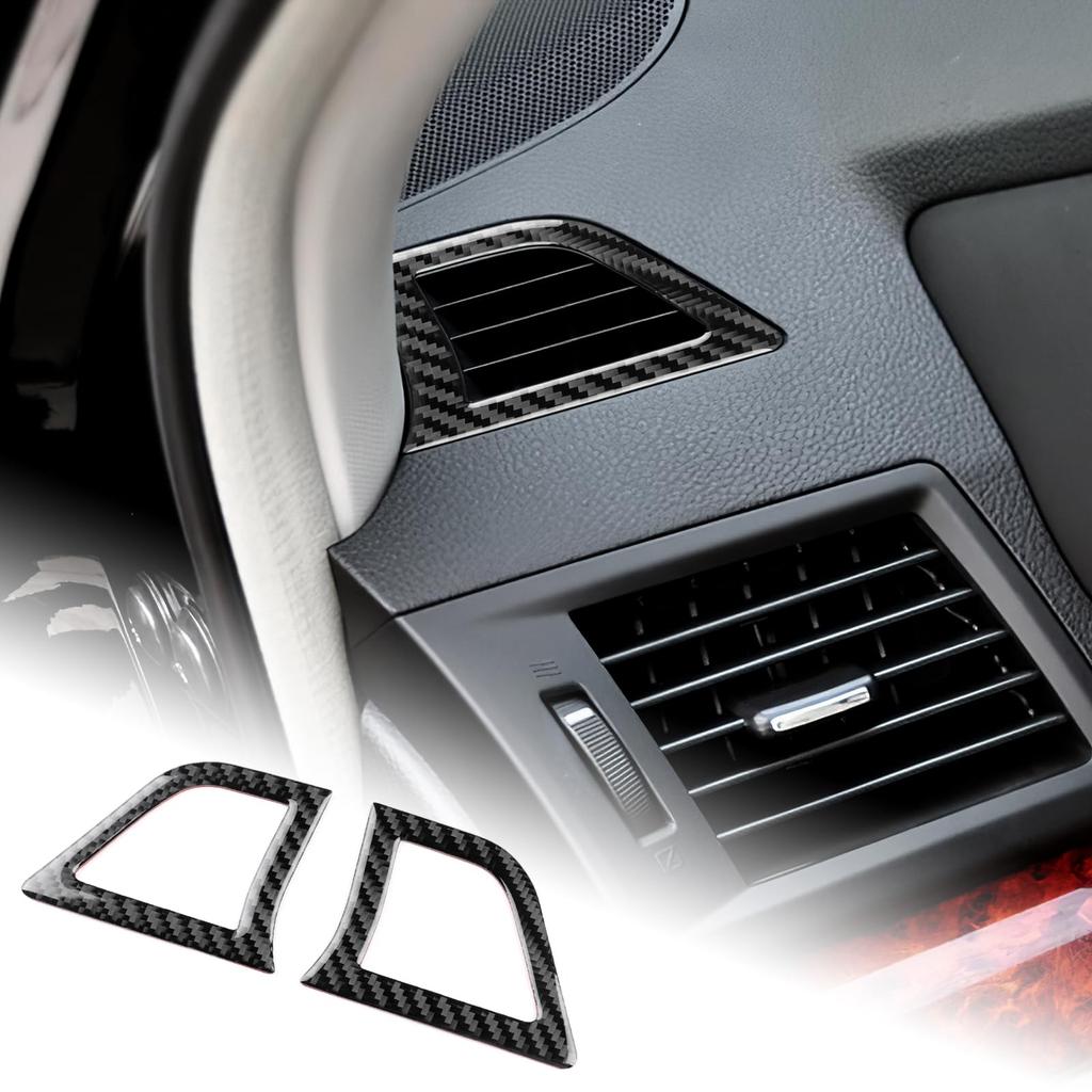 AIRSPEED Carbon Fiber Interior Dashboard Side Air Conditioning Vent Stickers for Subaru Legacy Outback Customizable Garnish for a Includes Tape Series