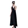 French Hepburn Style V-neck Sleeveless Dress Summer New Slim and Thin Temperament Muse Fan Kinky Long Dress