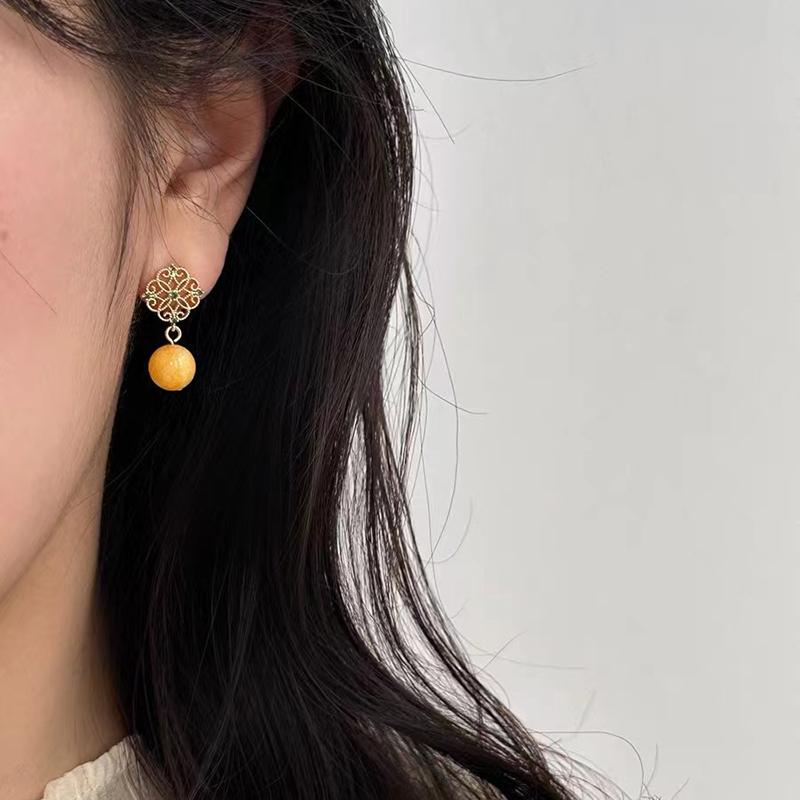 Vintage Chinese style earrings For Womens New asymmetrical Antique and High-end Elegant Green jewelry luxurious accessories