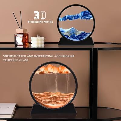 Stress-Relief 3D Deep Sea Sand Art - Glass Moving Sand Picture for Office & Bedroom Decor, Perfect Gift Idea