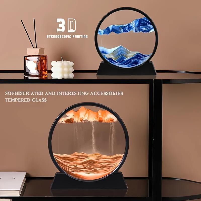

Stress-Relief 3D Deep Sea Sand Art - скляна картина з рухомим піском для офісу та спальні, ідеальна ідея для подарунка жовтий