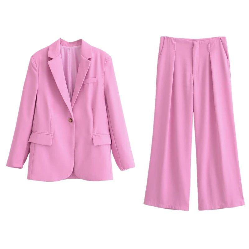 Fashion Style 2024 New Fall Women's Clothing Temperament Wild Straight Cut Suit Outwear High Waist Pants 2010880