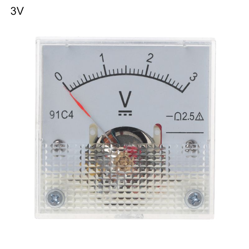 Dial Type DC Voltage Meter Voltmeter Analog Panel Rectangular Plastic Volt Tester 3/5/10/15/20/30/50/100/150/250V