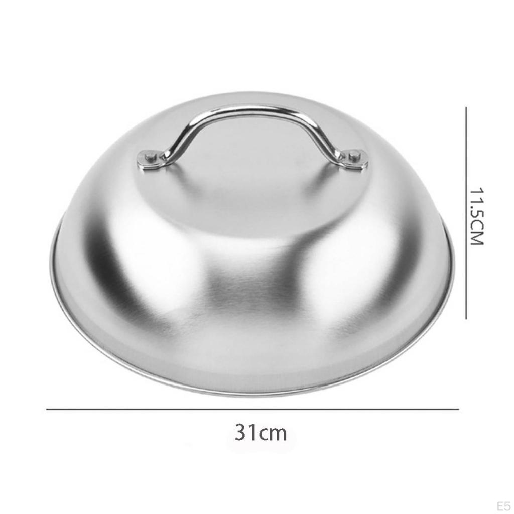 Heat Dome Cover Stainless Steel Melting Flat Surface Basting for Home Cooks, Chefs,