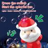 Christmas Fully Automatic Light Music Bubble Gun Santa Claus Snowman Bubbles Stick Machine Party Toy Children's Birthdays Gifts