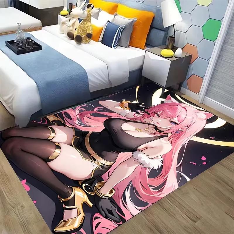 Japanese Anime Sexy Goddess Printed Carpet Game Otaku Anime HD Rug for Living Room Bedroom Deco Study Porch Bedside Non-slip Mat