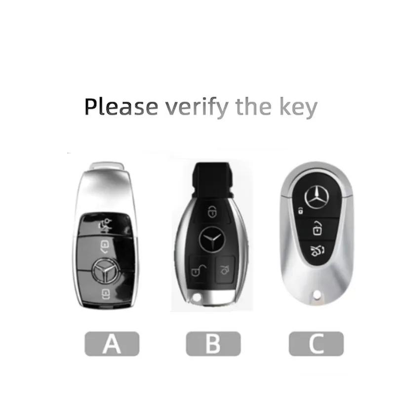 FA9TPU Car Remote Key Case Cover Shell Fob For Mercedes Benz A B C E R Class GLS GLA GLK GLC CLS CLA AMG W204 W205 W212 W463 W176