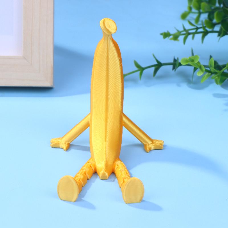 

Игрушечная фигурка, напечатанная на 3D-принтере, модель банана, подвижные суставы, имитация змеи, украшение для рабочего стола, поделки к Пасхе, подарок