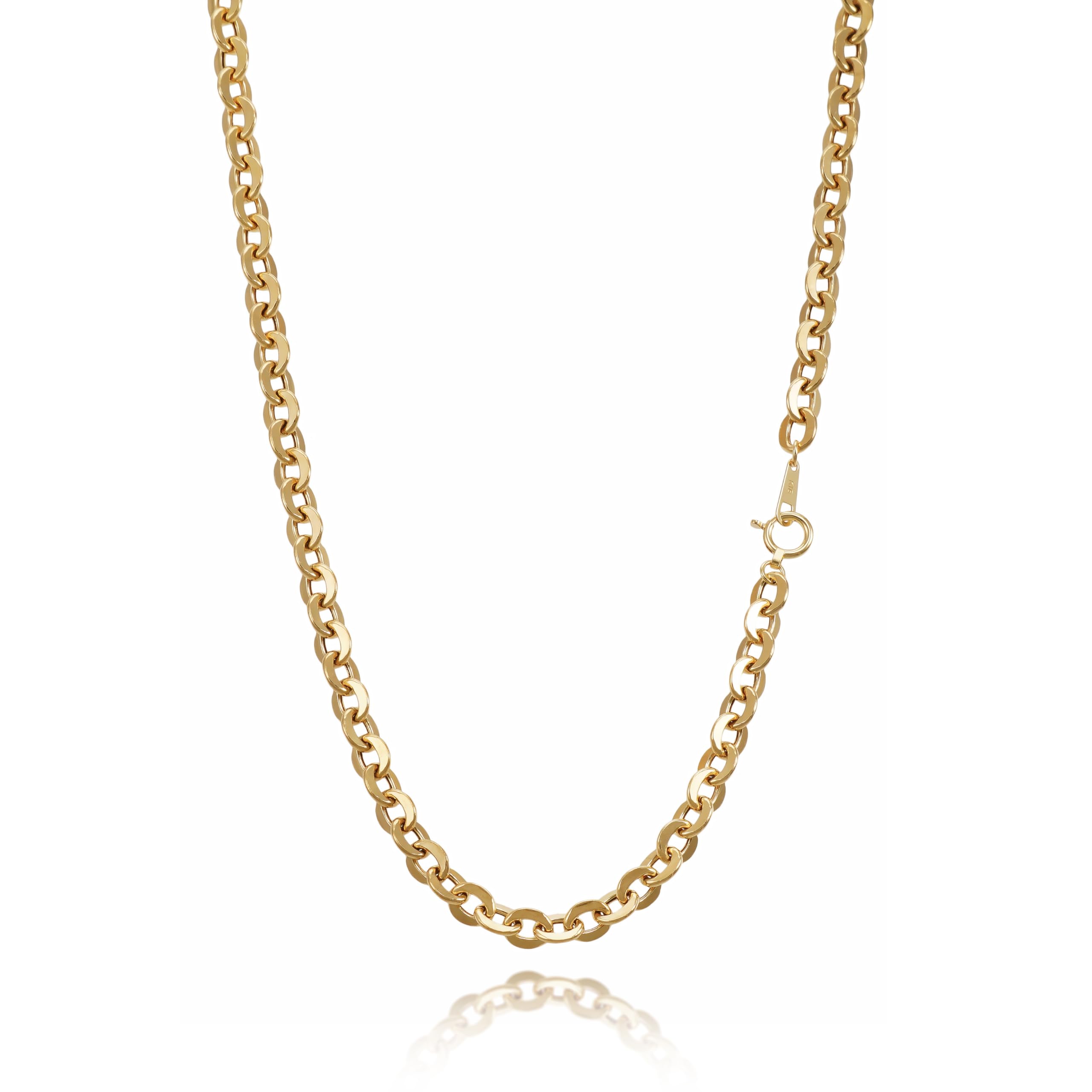 

Намисто K18 18K 4 мм ширина 50 см золотий ланцюжок [SPERANZA] O-Link золотий