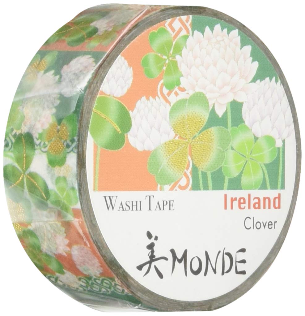 Kamiiso Sangyo Masking Ireland 15mm x Tape, Clover, 7m, GR-4033
