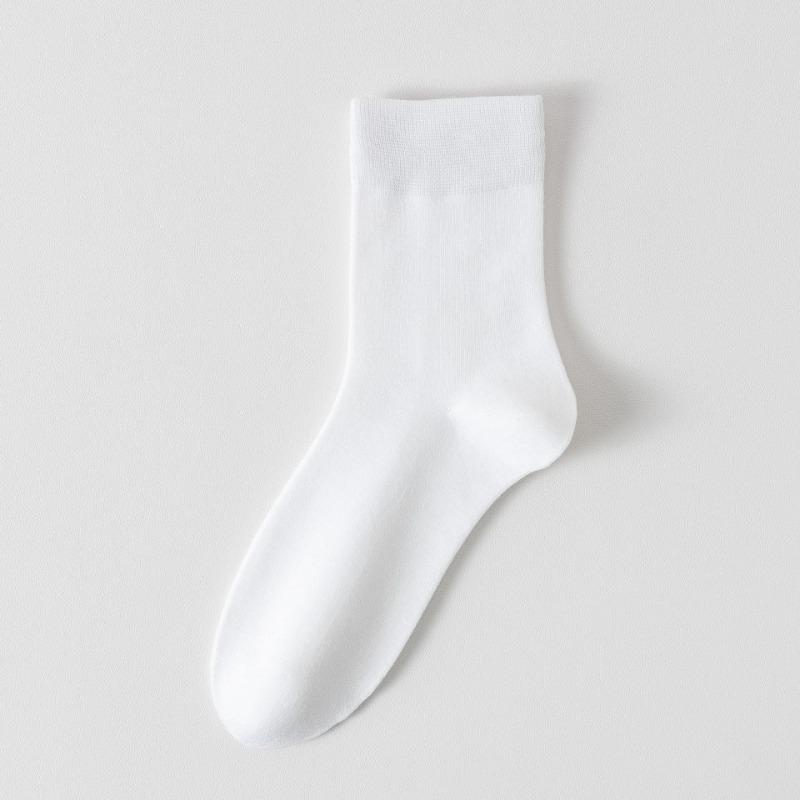 5 Pairs of Cool Bamboo Fibre Socks Men's Breathable Sweat Anti-bacterial Anti-bacterial Spring and Summer Thin Mid-calf Boneless Socks