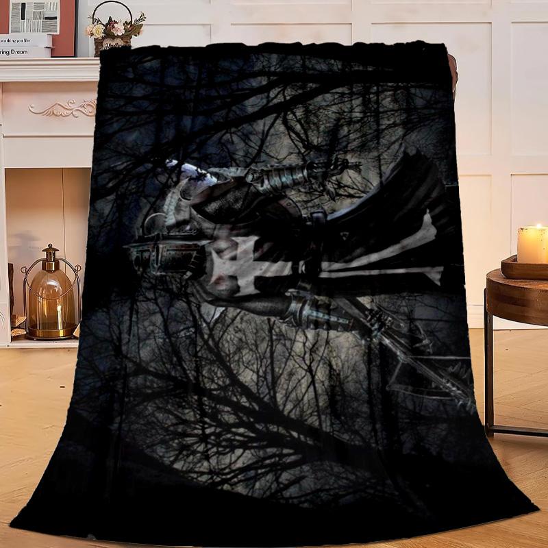 1PC Knightly Valor And Patriotism Flannel Blanket Gift, Suitable for Both Men And Women, Soft Ideal for Beds And Sofa, Birthday Or Christmas Gift