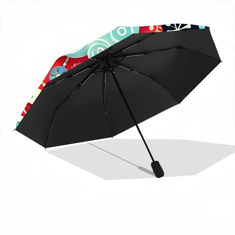 1pc Holiday Spirit Automatic Open/Close Umbrella Compact Folding Umbrella, All-Season Portable Umbrella for Women/Men F1124165