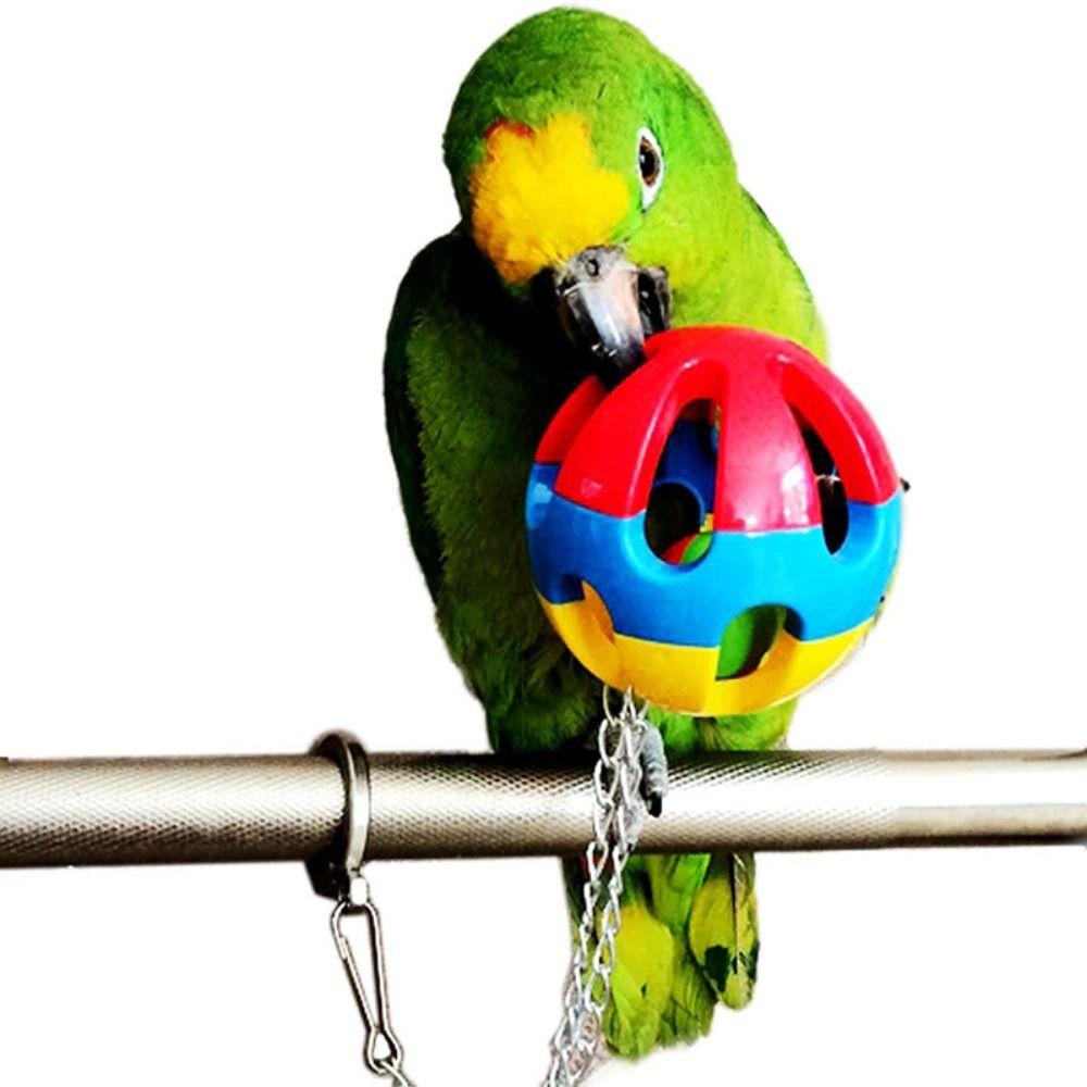 Colorful Parrot Ball Toys Plastic Bird Cage Hanging Toys  Cockatiel Brinquedos