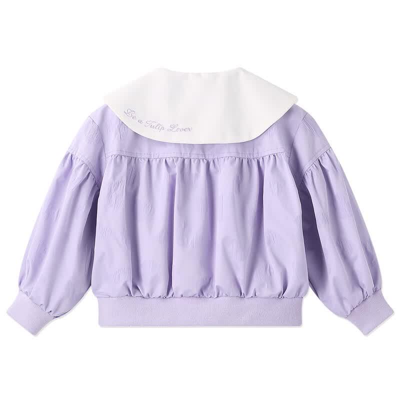 B.Duck Girls' Lapel Jacket