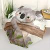 Koala, Tree Branch Automatic Folding Umbrella Simple Eight Rib Design, Bright Color Pattern, Durable Iron Frame, Ideal for Travel and Outdo