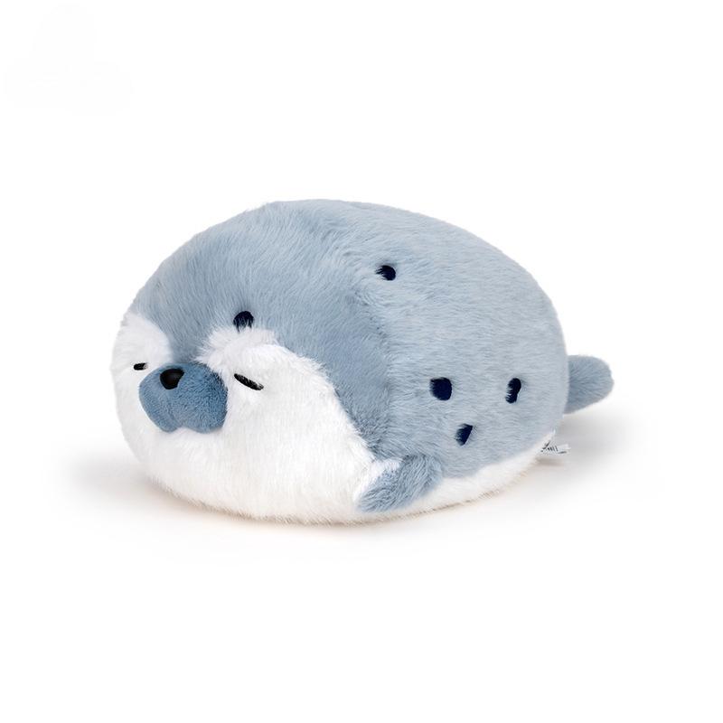 40CM Cute Seal Plush Pillow Lifelike Simulation Stuffed Sea Otter Soft Doll Animal Toy Kawaii Cartoon Blue Brown Otter Kid Gift