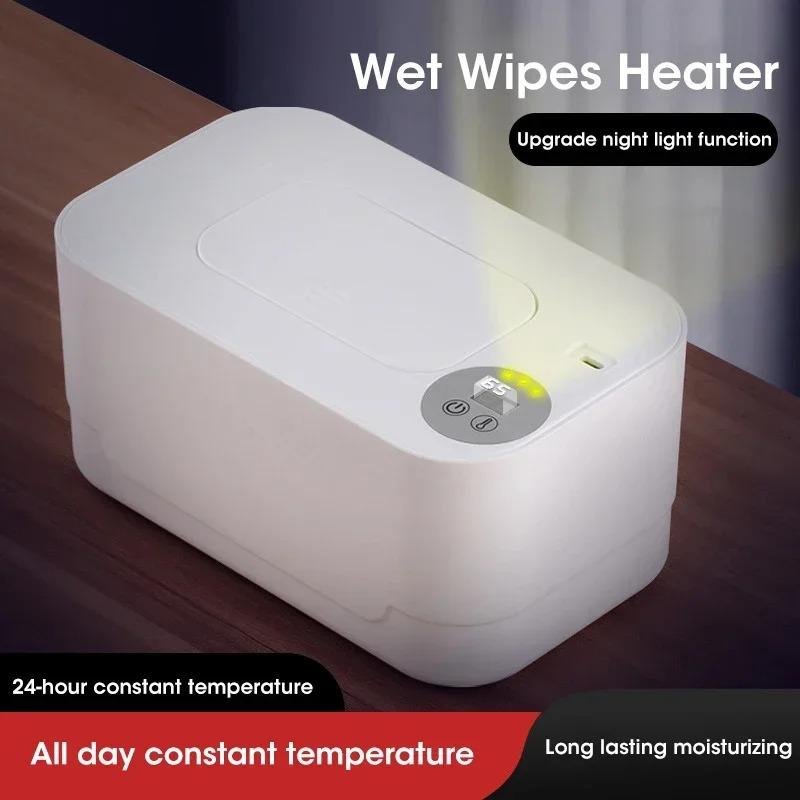 Portable Baby Wet Wipe Heater Baby Wipe Heater with LED Display Wipe Heater Wipe Heating Box USB Charging Temperature Regulation