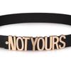New Female English Letter Combination Fashionable Snap Street Personality Versatile Belt Black