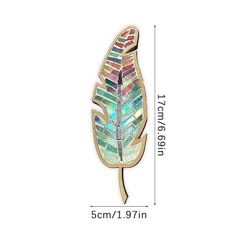 Diy Mosaic Kit,Creativity Diy Mosaic Family Kit,Christmas Feather Home Decor Gifts,Glass Mosaic Arts And Craft Kit For Kids Gift