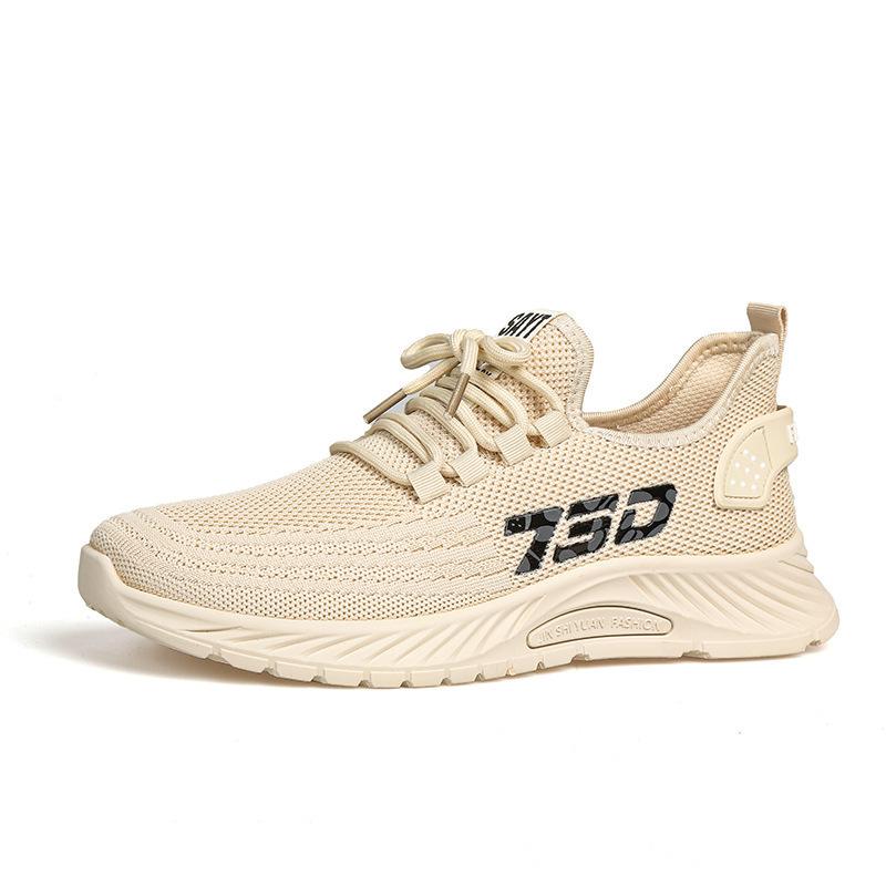 

Мужская повседневная спортивная обувь светло-черного серого цвета с дышащей сеткой для бега на открытом воздухе, мягкие, удобные, спортивные, теннисные кроссовки 44 бежевый