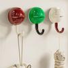 Round Head Suction Cup Hooks Plastic Kitchen Storage Hooks Wall Towel Hooks  Bathroom