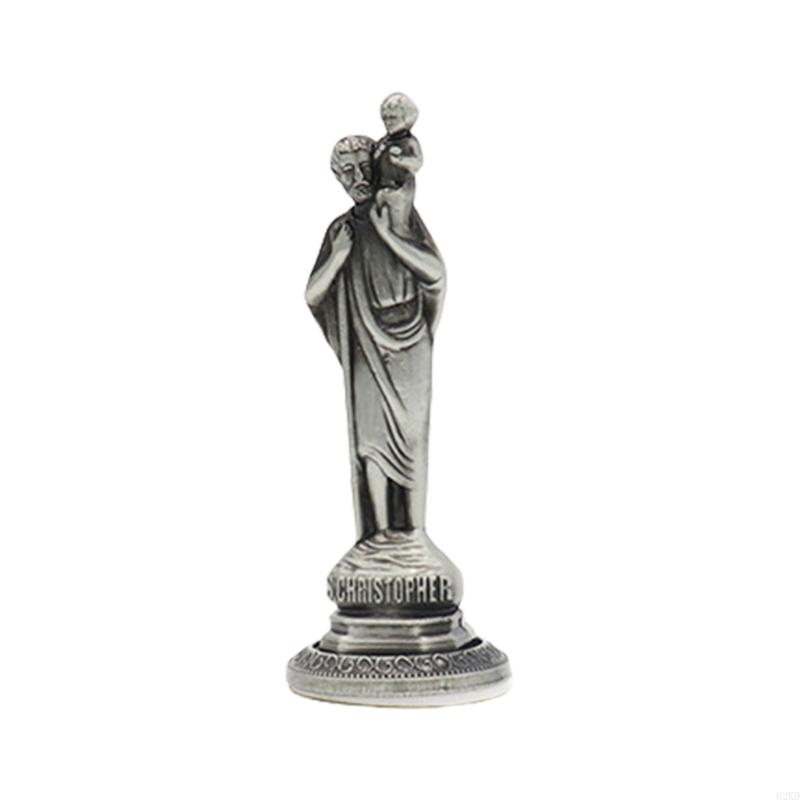 62KD Metal Maria Figurine Vintage Antique Christian Religious Figure Statue Ornament