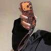 Vortex-Print IND bernsteinfarbener Leoparden-Print Handyhülle mit Lanyard für iPhone 11 12 13 14 15 16 17 Pro Max
