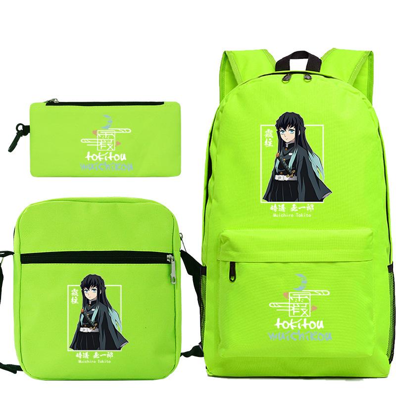 Demon Slayer Ghost Annihilation Blade Primary School Bag New Pencil Case Stationery Set