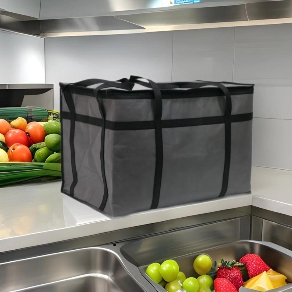 Folding Insulated Bag Oversized Picnic Bag Handheld Cooler Bag For Outdoor Camping