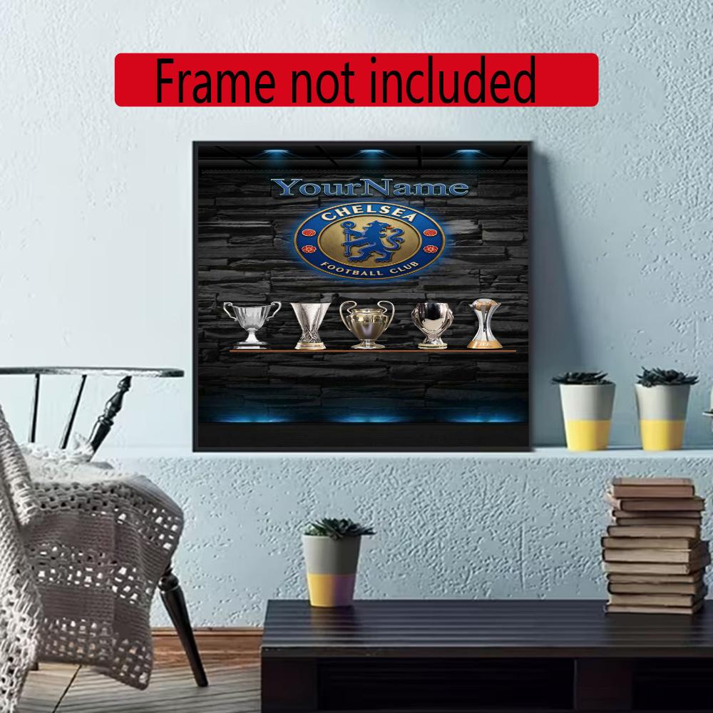 Chelsea Fc Personalized Name Diamond Paintings Mosaic Wall Round Diamond Art Painting Kits Embroidery Crystal Accessories Frameless