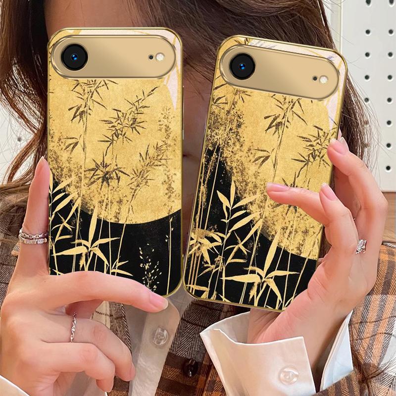 Cypress Forest Scenery For IPhone 17Pro Max 16 17 Pro oMax 15 Pro 14 13 Plus 12Mini 11ProMax XR 16E Air Golden Glass Phone Case