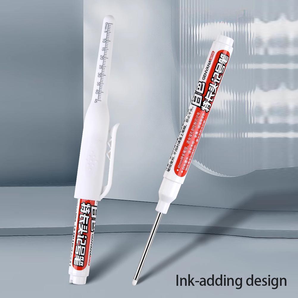 45mm Long Head Nib Deep Hole Marking Pen Ink Waterproof Oil-Based Paint Marker Decorate Line Drawing Pen