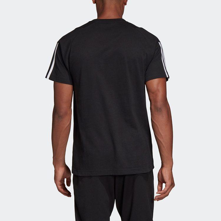 Adidas T Shirts Men's Black Crew Neck Moderate Straight Fit DT9955