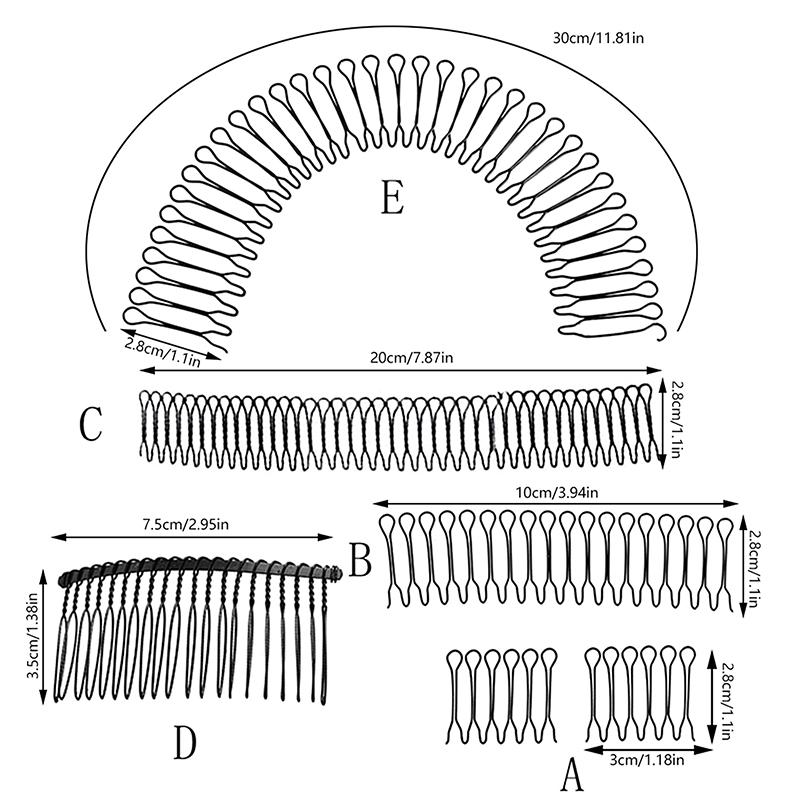 Usynlig Brukket Hår Hårnål Voksen Tiara Verktøy Rull Kurve Nål Pannelugg Fiksert Innsett Kam Profesjonelle Stylingtilbehør Kvinner