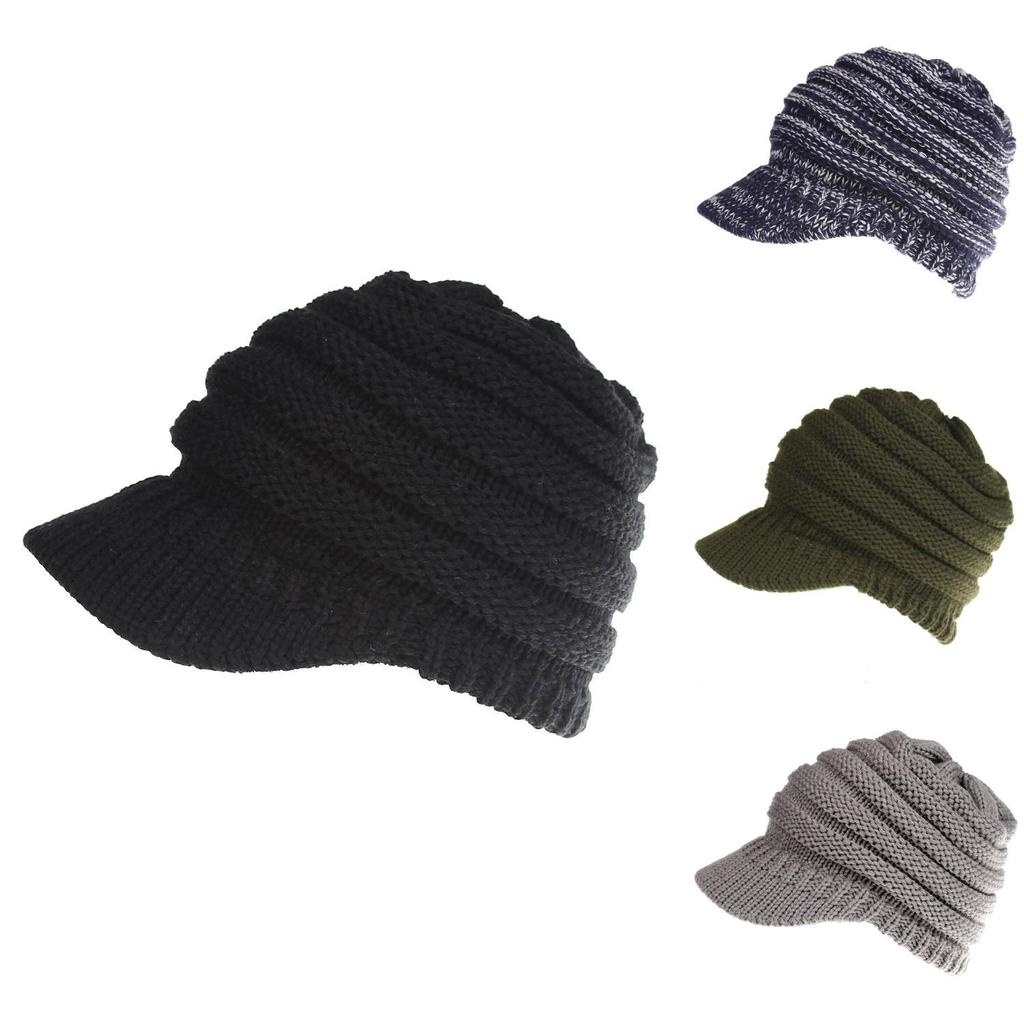 Fashionable Women's Messy Bun Beanie With Soft Stretch Knit For Winter Comfort