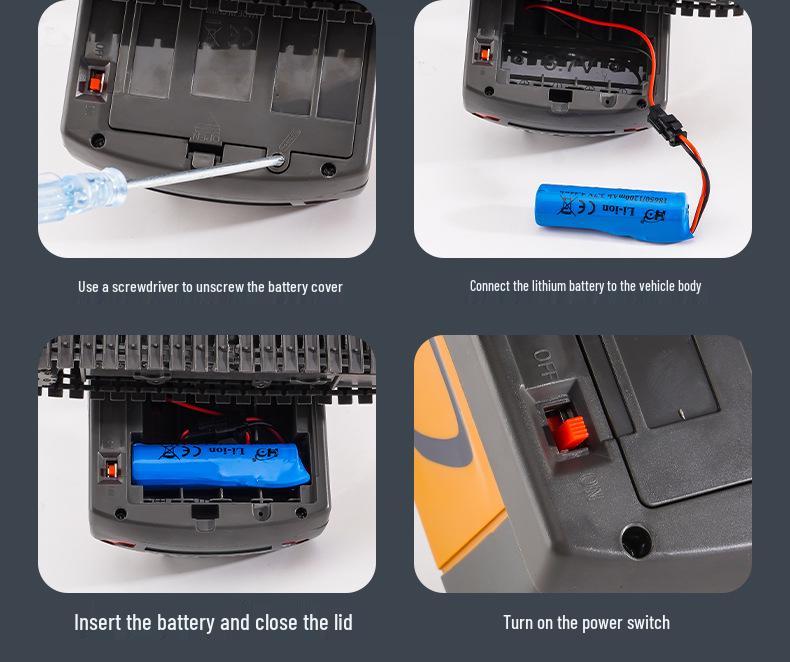 2.4G Remote Control Excavator & Bulldozer Toy - Alloy Construction Vehicle for Kids