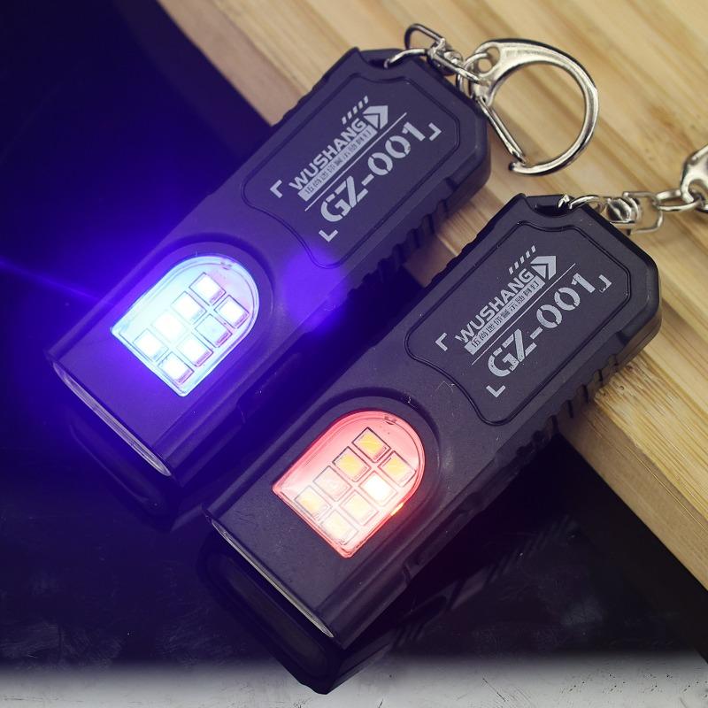 Mini Keychain Lamps USB Charging Head Torch Light Waterproof Hiking Camping Lights Protable Rechargeable Keychain Flashlights