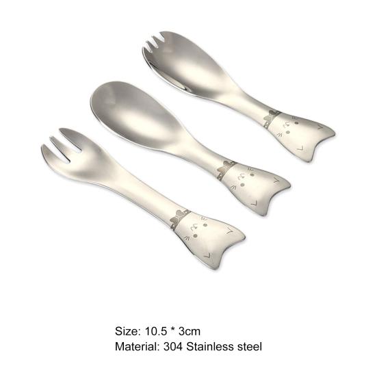 Міцна Практична Ложка для Салату Хороша Міні 304 Нержавіюча Сталь Мультяшна Форма Кота Морозиво Кава