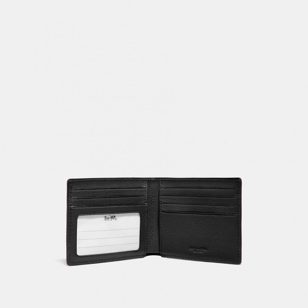Coach Id Billfold Wallet Black Antique Nickel Black