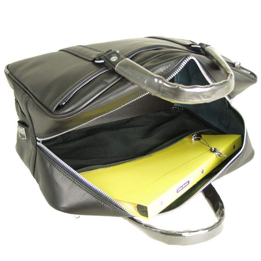 [Japanese Bag] Toyooka-made Business Bag, B4 Size, 820g, Boston Bag, Large Capacity (21L), 45cm Wide, for Banking and Business Use, Black, Made In