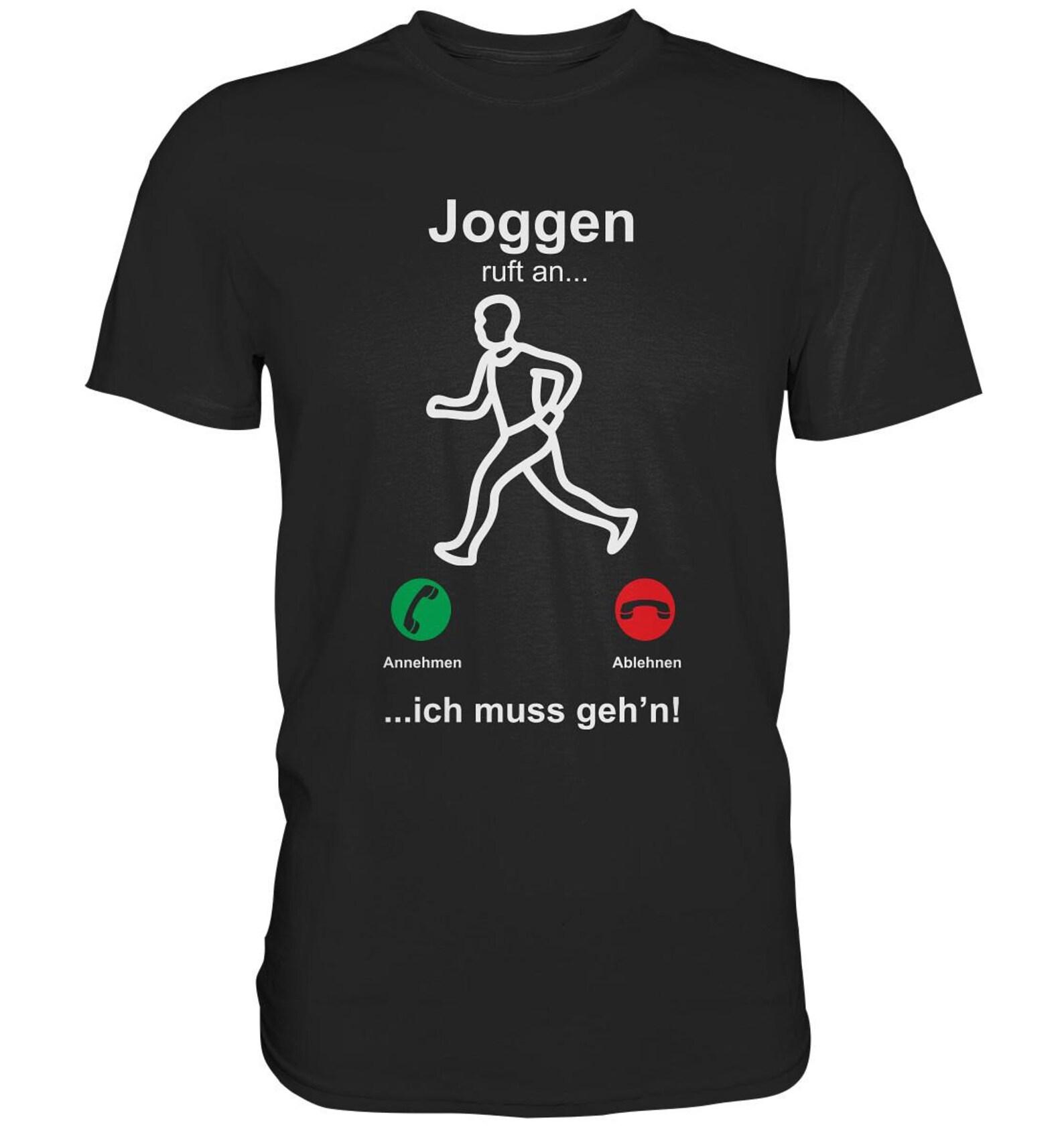 Jogging is Calling Funny Athlete T-Shirt - Premium Shirt M