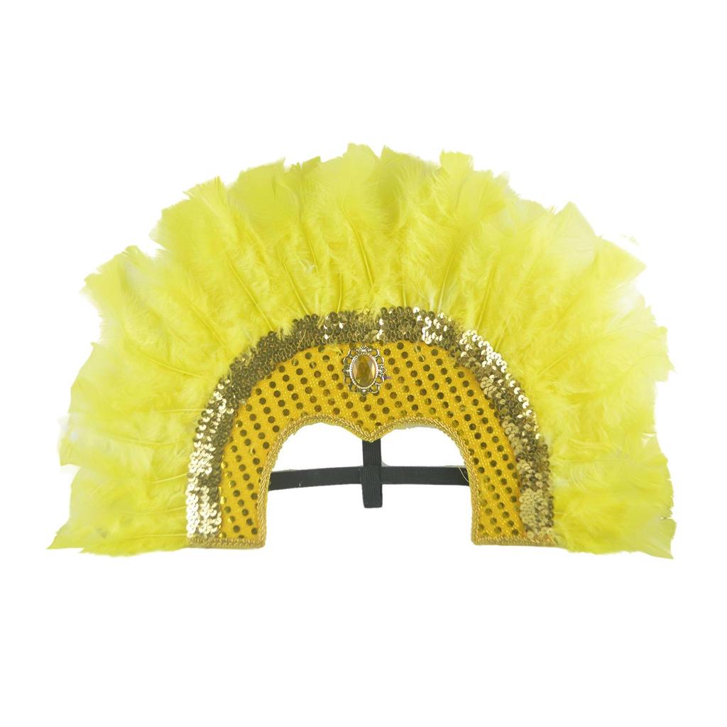 Häuptlingsschmuck Indianer Kopfschmuck Feder Kopfschmuck Haarband Künstlerische Kostümhut für Karneval Party Festivals