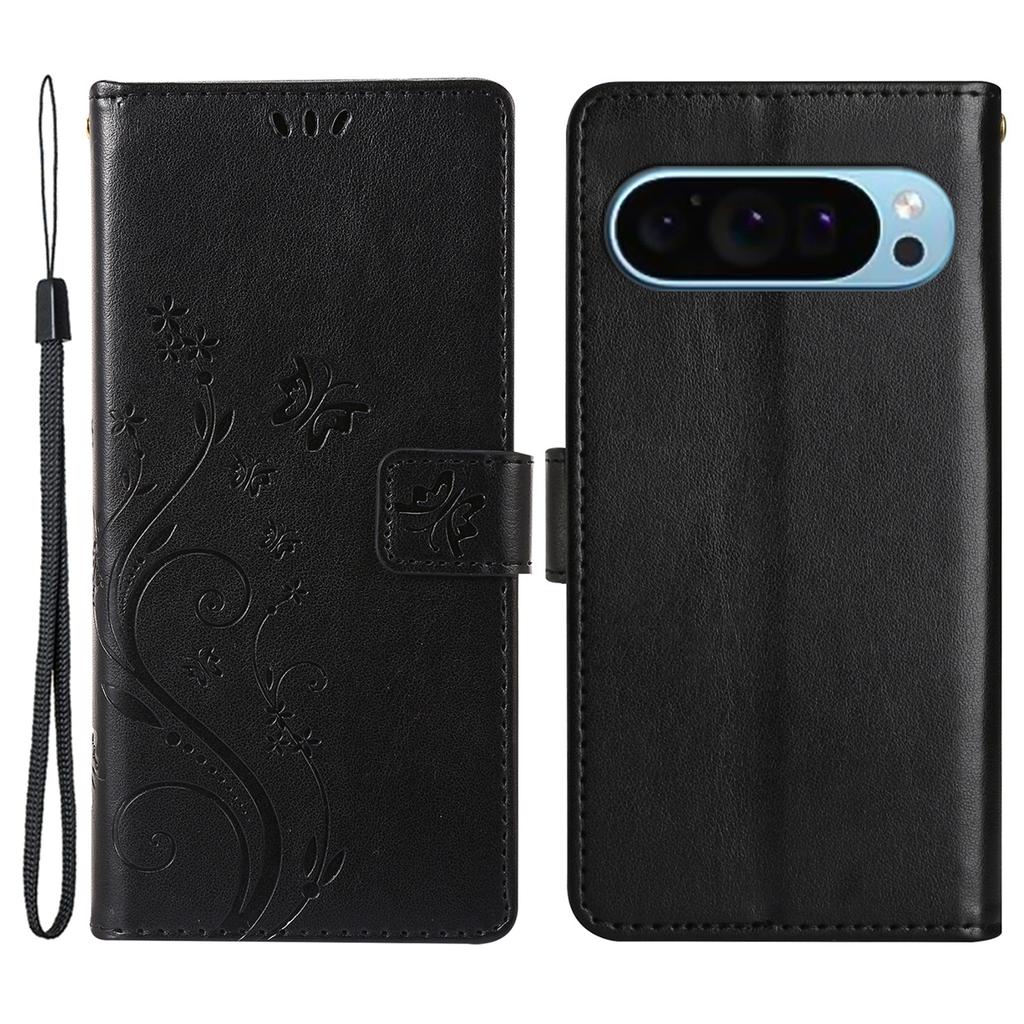 For Google Pixel 9/Pixel 9 Pro Case Butterfly Pattern PU Leather Wallet Phone Cover