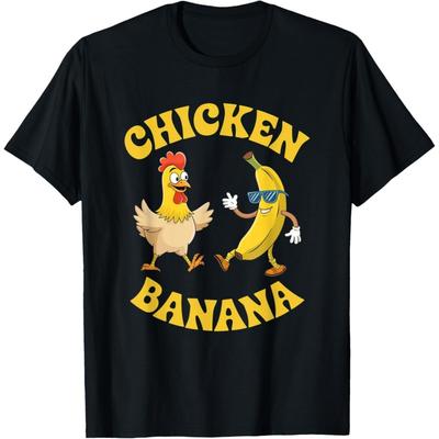 ObRenKi Chicken Banana Meme Cartoon Humor Tee T-Shirt