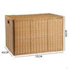 Lidded Storage Box Rigid Woven Rectangular for Bedroom, Living Room